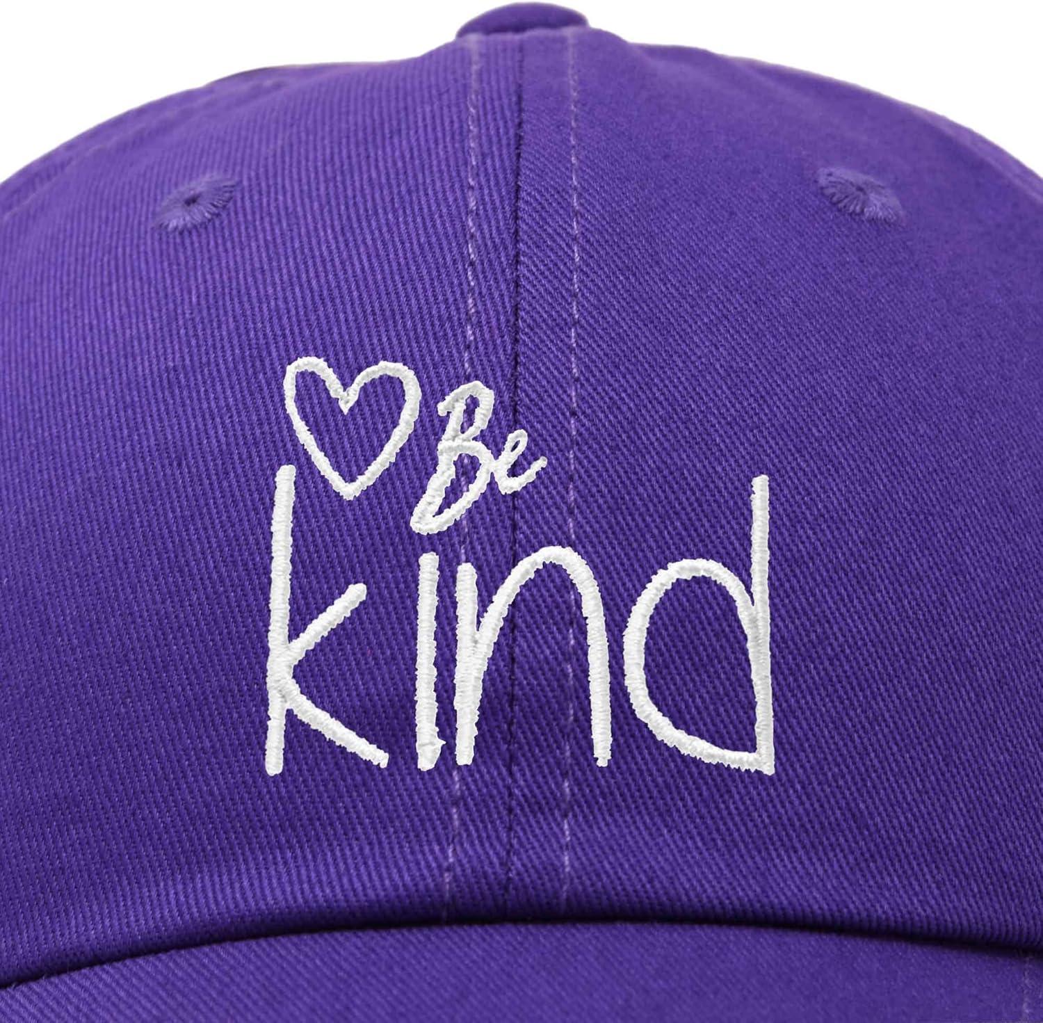 imageDALIX Be Kind Womens Baseball Cap Soft Cotton Dad HatPurple