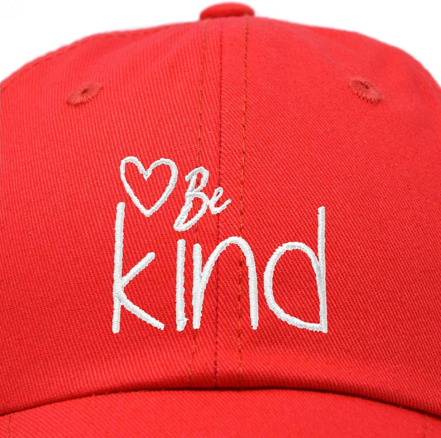 imageDALIX Be Kind Womens Baseball Cap Soft Cotton Dad HatRed