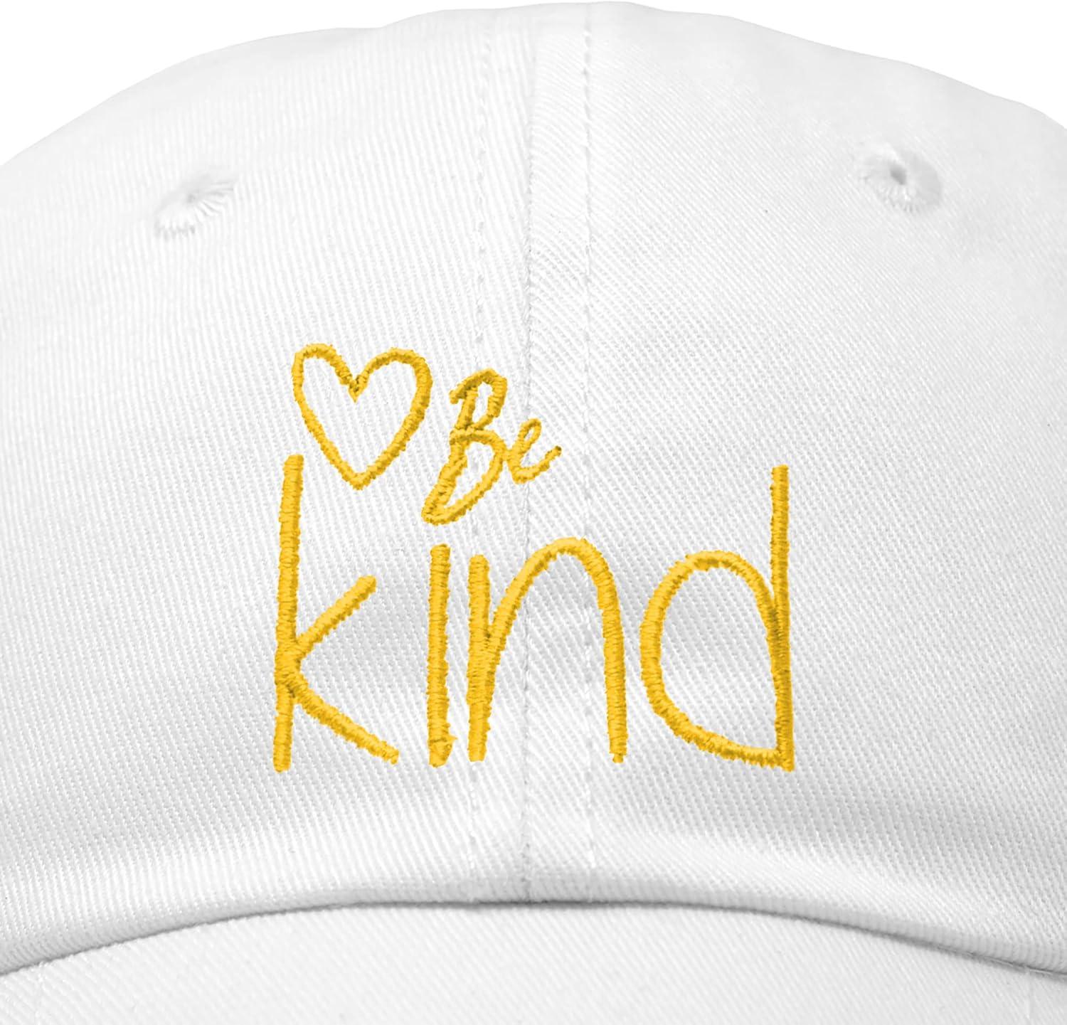 imageDALIX Be Kind Womens Baseball Cap Soft Cotton Dad HatWhite