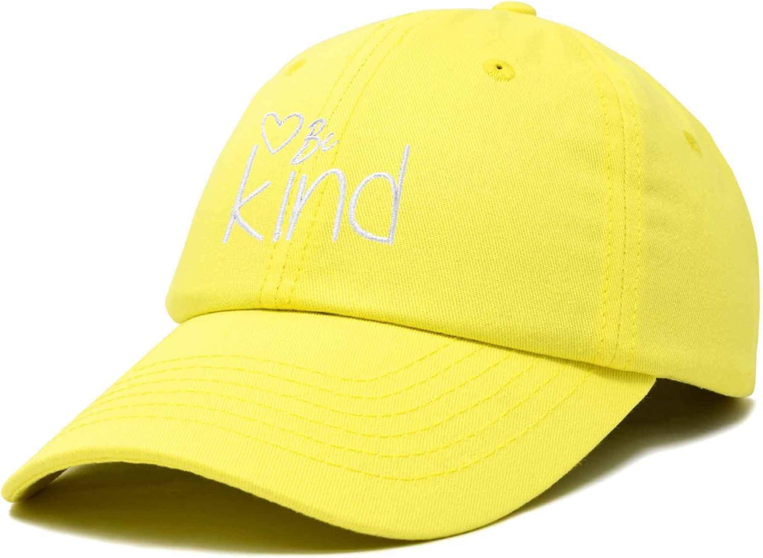 imageDALIX Be Kind Womens Baseball Cap Soft Cotton Dad HatYellow