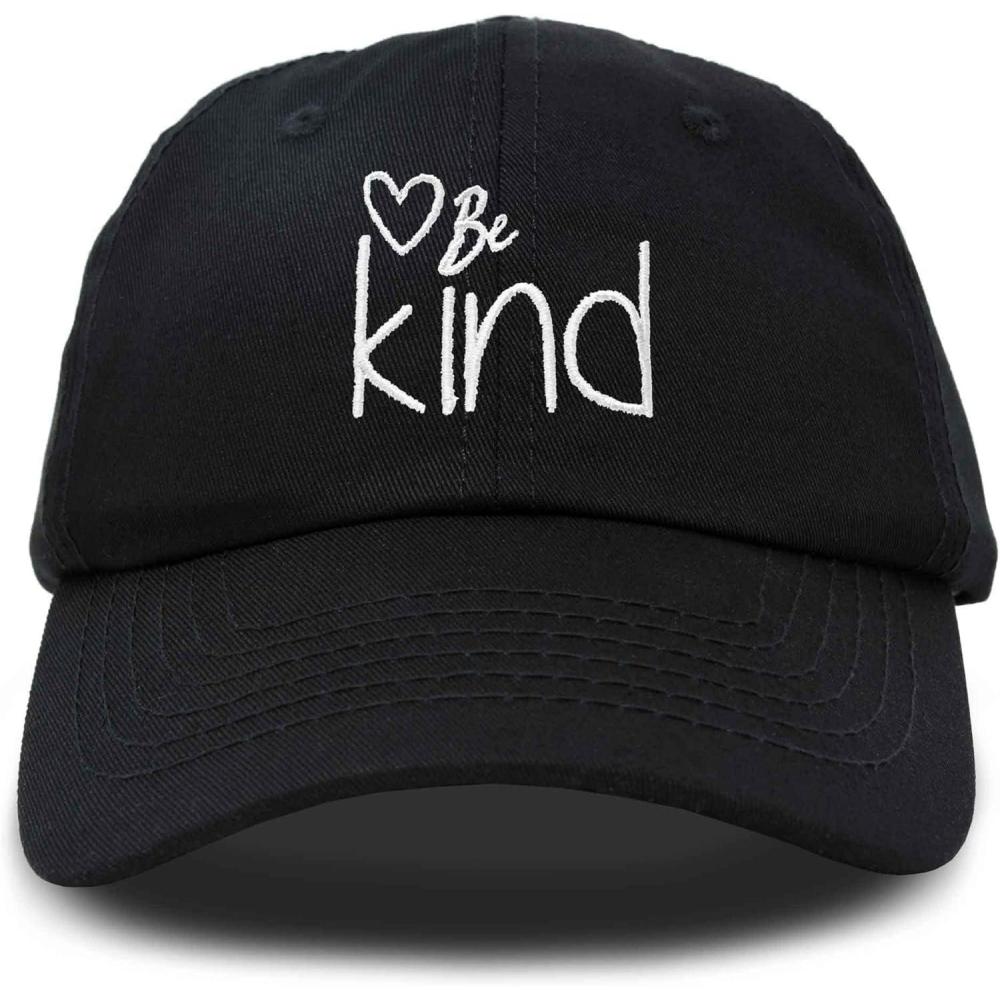 imageDALIX Be Kind Womens Baseball Cap Soft Cotton Dad HatBlack