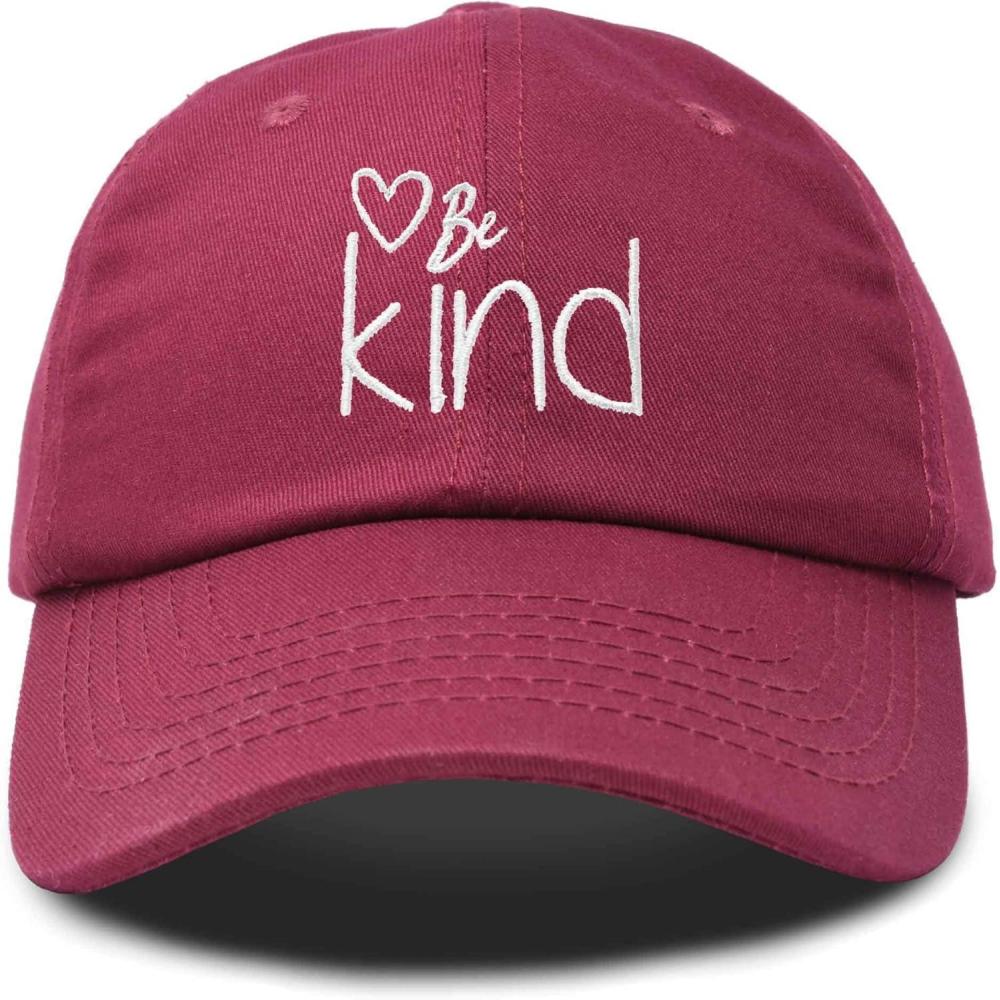 imageDALIX Be Kind Womens Baseball Cap Soft Cotton Dad HatMaroon
