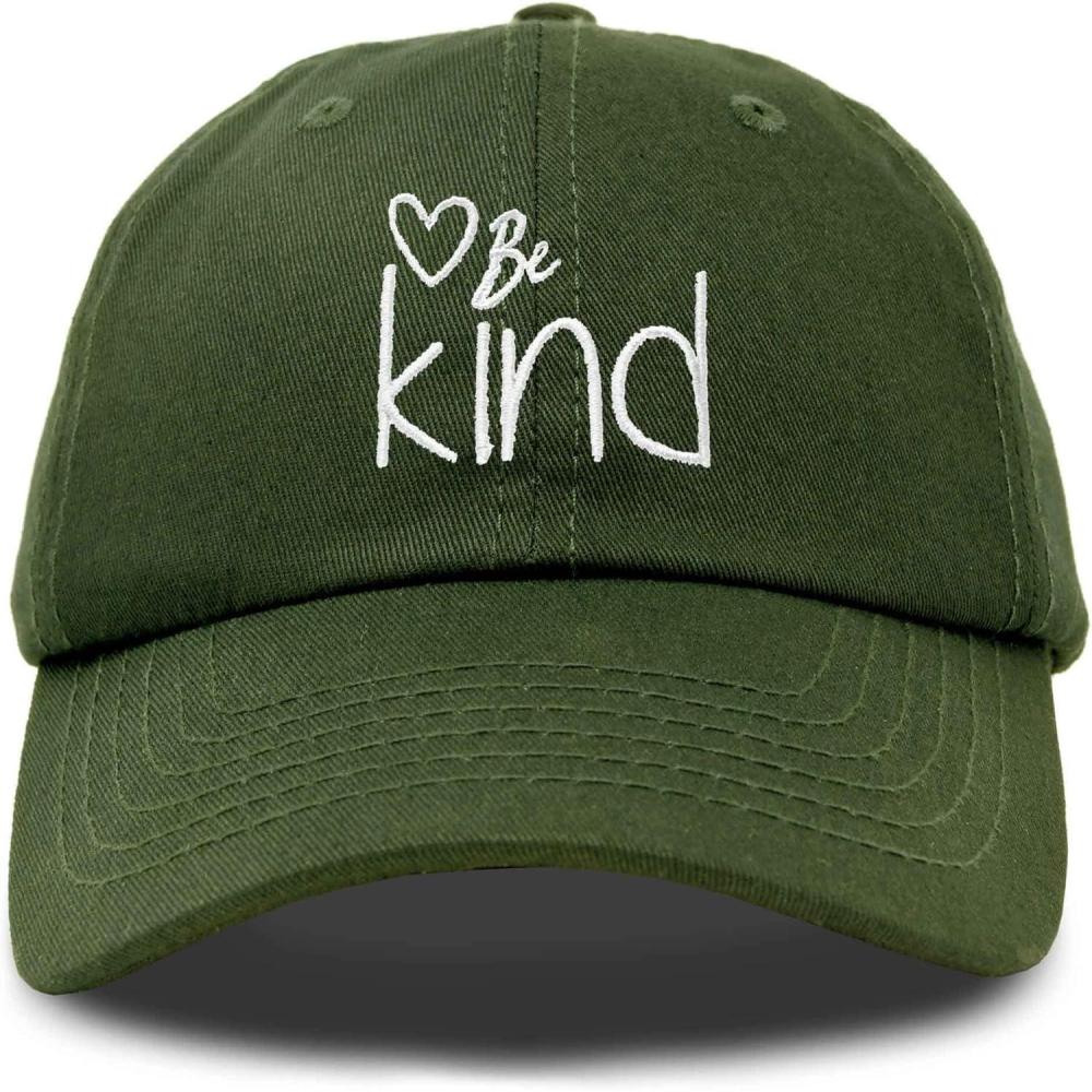 imageDALIX Be Kind Womens Baseball Cap Soft Cotton Dad HatOlive