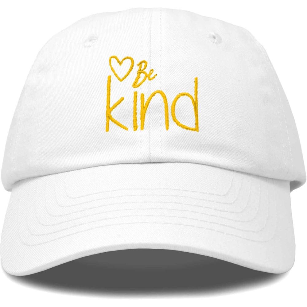 imageDALIX Be Kind Womens Baseball Cap Soft Cotton Dad HatWhite
