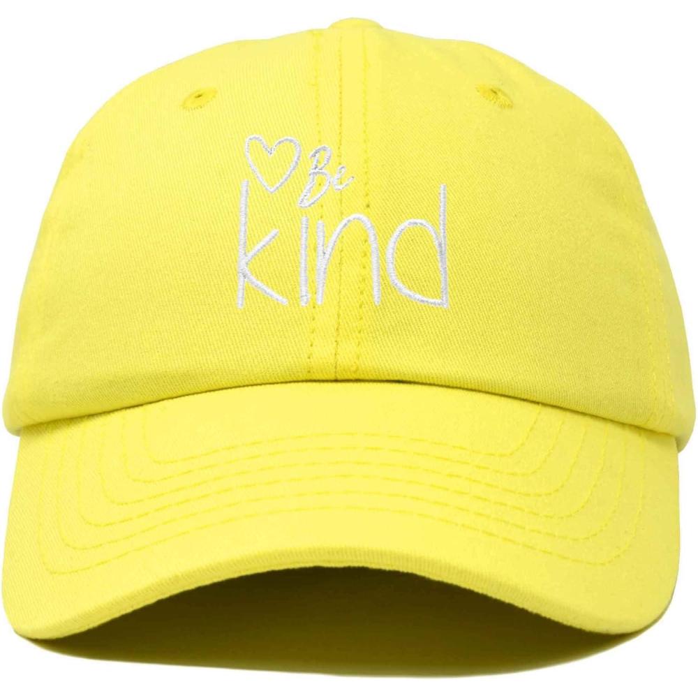 imageDALIX Be Kind Womens Baseball Cap Soft Cotton Dad HatYellow