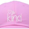 imageDALIX Be Kind Womens Baseball Cap Soft Cotton Dad HatLight Pink