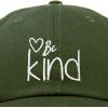 imageDALIX Be Kind Womens Baseball Cap Soft Cotton Dad HatOlive
