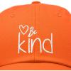 imageDALIX Be Kind Womens Baseball Cap Soft Cotton Dad HatOrange