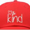 imageDALIX Be Kind Womens Baseball Cap Soft Cotton Dad HatRed