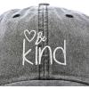 imageDALIX Be Kind Womens Baseball Cap Soft Cotton Dad HatWashed Black