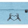 imageDALIX Heart of Bones Embroidered Beanie Hat Knit Cap Cold Weather WomensBaby Blue
