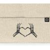 imageDALIX Heart of Bones Embroidered Beanie Hat Knit Cap Cold Weather WomensBeige