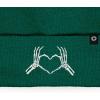 imageDALIX Heart of Bones Embroidered Beanie Hat Knit Cap Cold Weather WomensGreen