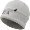 imageDALIX Heart of Bones Embroidered Beanie Hat Knit Cap Cold Weather WomensLight Gray
