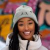 imageDALIX Heart of Bones Embroidered Beanie Hat Knit Cap Cold Weather WomensLight Gray