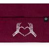 imageDALIX Heart of Bones Embroidered Beanie Hat Knit Cap Cold Weather WomensMaroon