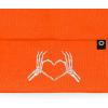 imageDALIX Heart of Bones Embroidered Beanie Hat Knit Cap Cold Weather WomensNeon Orange