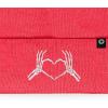 imageDALIX Heart of Bones Embroidered Beanie Hat Knit Cap Cold Weather WomensNeon Pink
