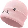 imageDALIX Heart of Bones Embroidered Beanie Hat Knit Cap Cold Weather WomensPink