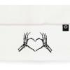 imageDALIX Heart of Bones Embroidered Beanie Hat Knit Cap Cold Weather WomensWhite