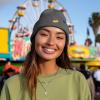 imageDALIX Hot Dog Embroidered Beanie Hat Cotton Cute Winter Fall Cap WomensAsphalt Gray