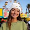 imageDALIX Hot Dog Embroidered Beanie Hat Cotton Cute Winter Fall Cap WomensWhite