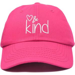 imageDALIX Be Kind Womens Baseball Cap Soft Cotton Dad HatHot Pink