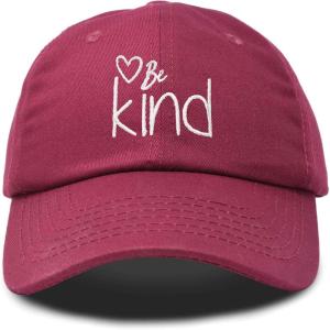 imageDALIX Be Kind Womens Baseball Cap Soft Cotton Dad HatMaroon