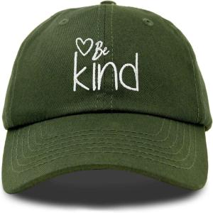imageDALIX Be Kind Womens Baseball Cap Soft Cotton Dad HatOlive
