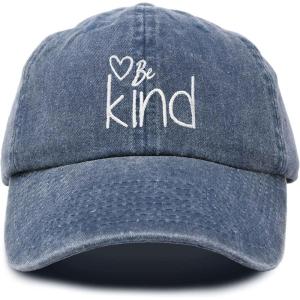 imageDALIX Be Kind Womens Baseball Cap Soft Cotton Dad HatWashed Navy Blue