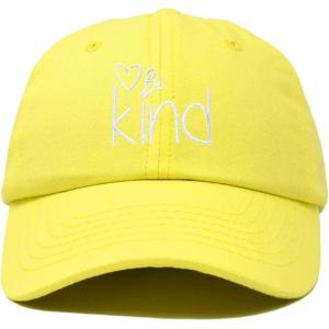 imageDALIX Be Kind Womens Baseball Cap Soft Cotton Dad HatYellow