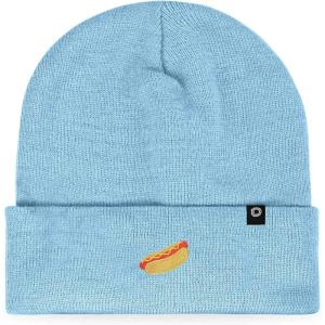 imageDALIX Hot Dog Embroidered Beanie Hat Cotton Cute Winter Fall Cap WomensBaby Blue