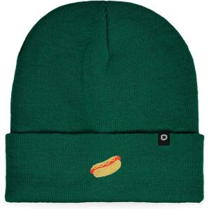imageDALIX Hot Dog Embroidered Beanie Hat Cotton Cute Winter Fall Cap WomensGreen