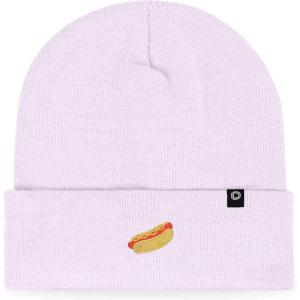 imageDALIX Hot Dog Embroidered Beanie Hat Cotton Cute Winter Fall Cap WomensLavender