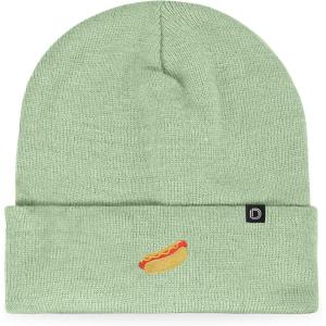 imageDALIX Hot Dog Embroidered Beanie Hat Cotton Cute Winter Fall Cap WomensLight Green