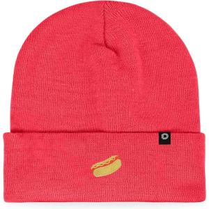 imageDALIX Hot Dog Embroidered Beanie Hat Cotton Cute Winter Fall Cap WomensNeon Pink