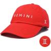 imageDALIX Gemini Dad Hat Embroidered Zodiac Astrology Cotton Baseball CapRed