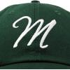 imageDALIX Initial Hat Letter M Womens Baseball Cap Monogram Cursive EmbroiderDark Green