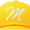 imageDALIX Initial Hat Letter M Womens Baseball Cap Monogram Cursive EmbroiderGold