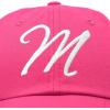 imageDALIX Initial Hat Letter M Womens Baseball Cap Monogram Cursive EmbroiderHot Pink