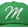 imageDALIX Initial Hat Letter M Womens Baseball Cap Monogram Cursive EmbroiderKelly Green