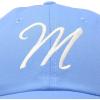imageDALIX Initial Hat Letter M Womens Baseball Cap Monogram Cursive EmbroiderLight Blue