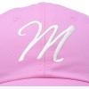 imageDALIX Initial Hat Letter M Womens Baseball Cap Monogram Cursive EmbroiderLight Pink