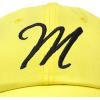 imageDALIX Initial Hat Letter M Womens Baseball Cap Monogram Cursive EmbroiderMinion Yellow
