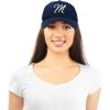imageDALIX Initial Hat Letter M Womens Baseball Cap Monogram Cursive EmbroiderNavy Blue