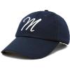 imageDALIX Initial Hat Letter M Womens Baseball Cap Monogram Cursive EmbroiderNavy Blue