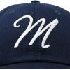 imageDALIX Initial Hat Letter M Womens Baseball Cap Monogram Cursive EmbroiderNavy Blue