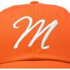 imageDALIX Initial Hat Letter M Womens Baseball Cap Monogram Cursive EmbroiderOrange