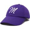 imageDALIX Initial Hat Letter M Womens Baseball Cap Monogram Cursive EmbroiderPurple