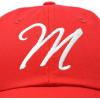 imageDALIX Initial Hat Letter M Womens Baseball Cap Monogram Cursive EmbroiderRed